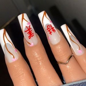 Cherry blossom nails